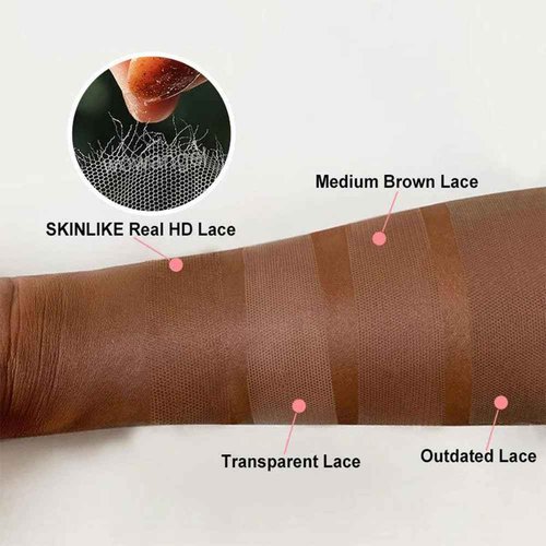 Body Wave 0.095mm Real HD 13x4 Lace Frontal Brazilian Human Hair Real Invisible HD Lace Human Hair Ear to Ear Full Density Lace Frontal Closure Tiny Knots (16inches)