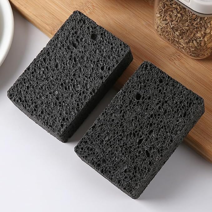 6 - Pack Non-Scratch Scrub Sponges - Sponge for Dishes and Washing Dishes, Cleaning Pads for Kitchen Home and More（Black）