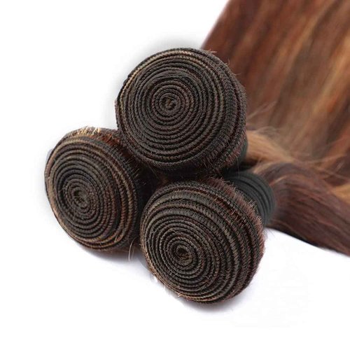 Condescension Human Hair Bundles 22 24 26 Inch Chocolate Brown Highlight P4/30 Straight Bundles Human Hair Unprocessed Brazilian Virgin Quick Weave Hair for Black Women