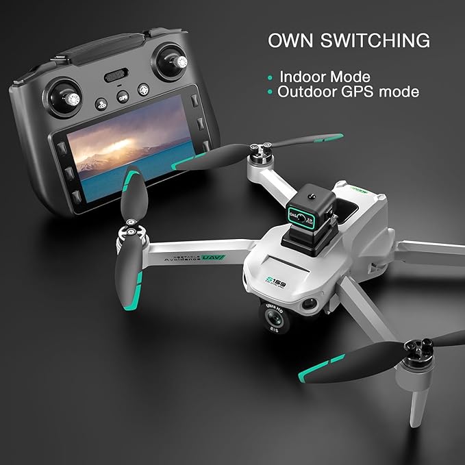 4K GPS Drone with Camera for Adults - 5G Remote Controller with 5.9 Inch Screen,Under 249g，Obstacle Avoidance, 60 Min Flight, Foldable Drone for Adults Beginners.（white）