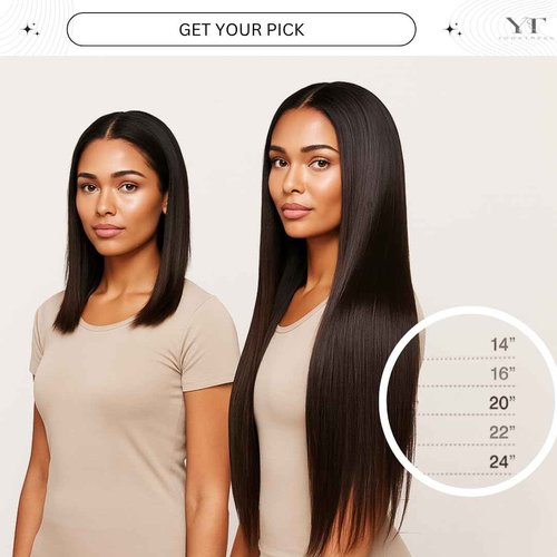 Yogatress Clip in Hair Extensions Real Human Hair – 100% Indian Remy Human Hair Extensions, Clip Extensions for Women, Double Weft Seamless, Straight, Pack of 1 – 1B Natural Black 20 Inch 120g Premium