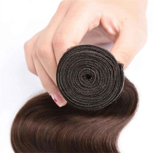 Dark Brown Body Wave Bundles Human Hair Chocolate Brown Body Wave Bundles Color 4 Human Hair Double Weft Brazilian Remy Hair Extensions Wet and Wavy Silky Soft for Black Women 26 28 30 inch