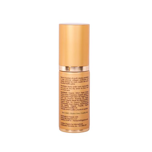 Honey Girl Organics HoneyGlo Regenerating Face Serum, USDA Certified Organic Facial Serum for Women Softens and Moisturizes Skin with Enriched Beehive Ingredients, Vitamin C and EVOO (1 oz)