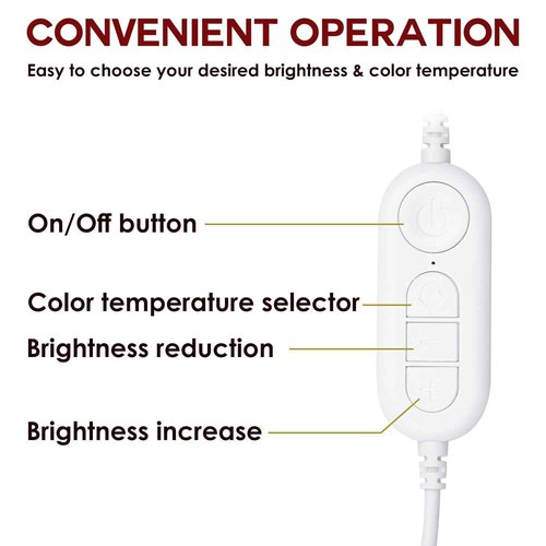 BORNBYME Nail Lamp for Desk, Foldable Desk Nail Lamp UV Light for Nail Manicure Eyelash Extension, 3 Light Settings Bright Fill-in Lamp,White （29 * 15 Inch）