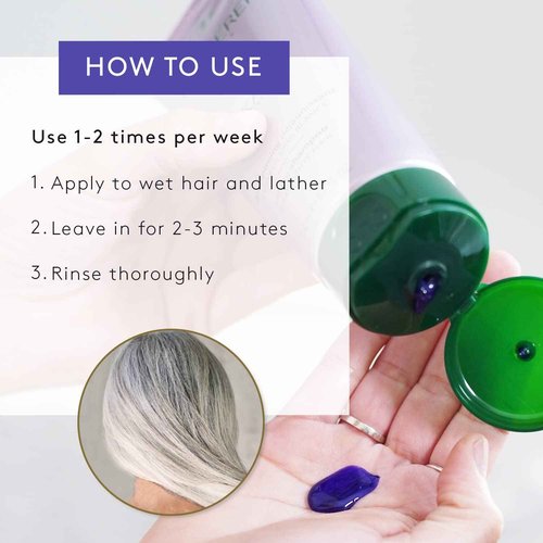 Rene Furterer OKARA SILVER Toning Shampoo, Purple Shampoo for Blonde, White, Grey, Silver, Pastel Hair, Pump, 20.2 oz.