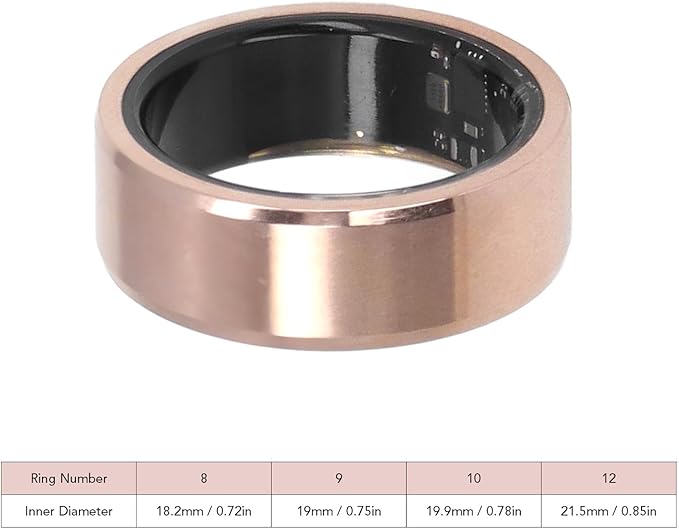 Smart Ring Health Tracker, Fitness Tracker Ring Monitoring Sleep Quality and Heart Rate, Waterproof Wearable Healthy Data Recorder with APP