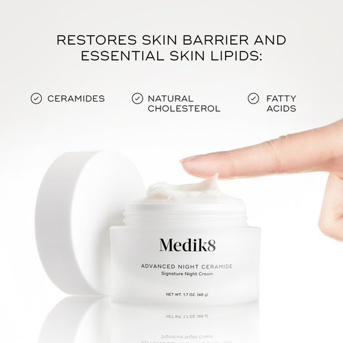 Medik8 Advanced Night Ceramide - Signature Anti Aging Night Cream for Face - Face Moisturizer with Skin Tightening Ceramides and Antioxidants - 1.7 oz