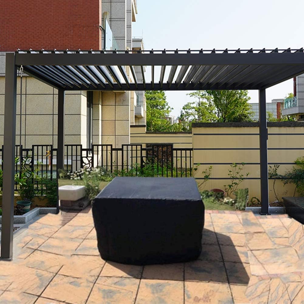 Fire Pit Cover, 32" x 32" x 16" Square Gas Fire Pit Cover, Waterproof 600D Heavy Duty Square Patio FirePit TableCover, Full Coverage Dustproof Anti UV Outdoor FirePitCover