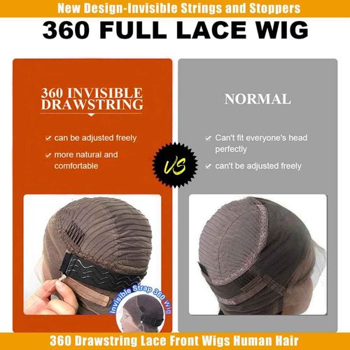 Brofiri 360 HD Lace Front Wigs Human Hair 4/27 Highlight Ombre Body Wave Wig Human Hair Pre Plucked 180 Density Full Lace Frontal Wigs Glueless Hidden Strap Lace Frontal Wig for Women 26 Inch