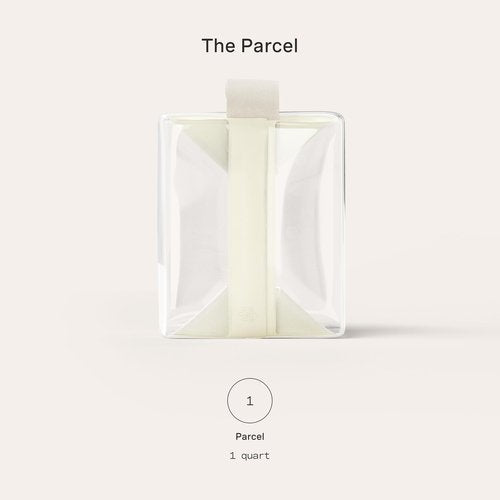 Cadence Parcel - Clear Kit with Magnetic Closure - Durable and Leak-Resistant Travel Toiletry Kit - TSA-Compliant & Modular Design - Hygiene Bag for Travel Essentials - 1 Qt - Pebble