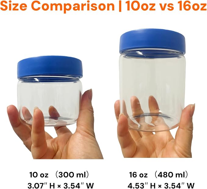 6 Pack 10oz Borosilicate Glass Jars with Lids – Fits 1 Cup Recipes and Toppings – Freezer to Oven Safe (-4°F to 446°F) Meal Prep Containers for Chia Pudding, Overnight Oats, Yogurt