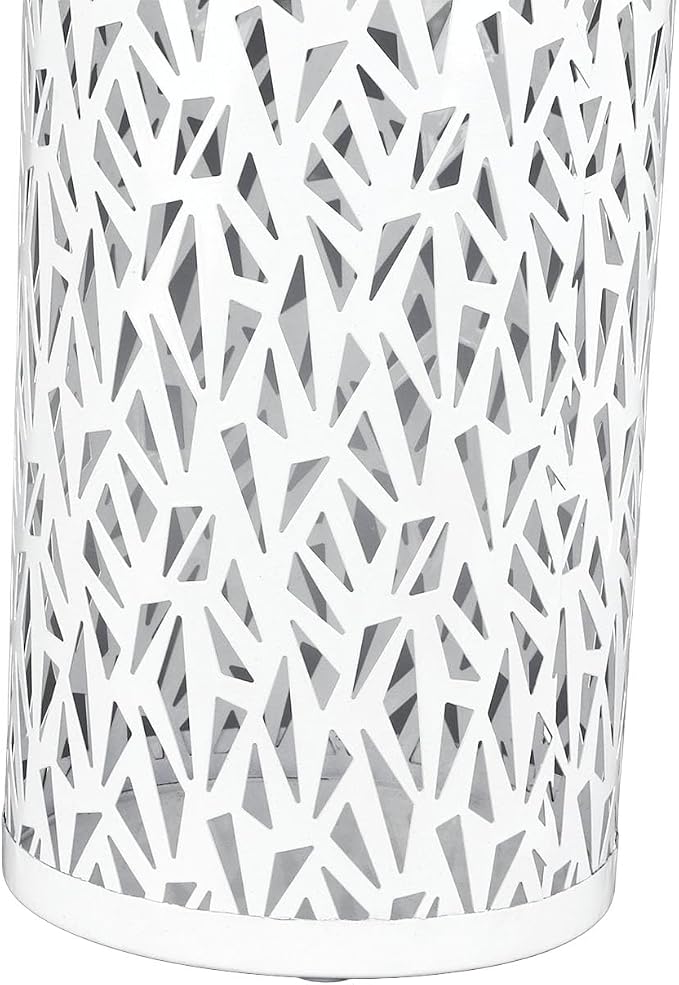 Metal Round Umbrella Stand Rack,Umbrella Holder Organizer Bin Hollowed Freestanding Canes Walking Sticks Holder for Entryway Home Hotel Office Decor (S)