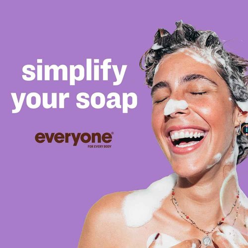 Everyone 3-in-1 Soap Body Wash, Bubble Bath, Shampoo, Travel Size, 2 Ounce (Pack of 24), Vanilla and Lavender, Coconut Cleanser with Plant Extracts and Pure Essential Oils