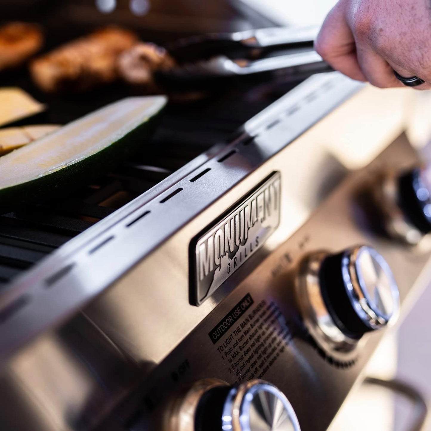 Monument Grills Larger 4-Burner Propane Gas Grills Stainless Steel with Cooking Grids(2 Items)