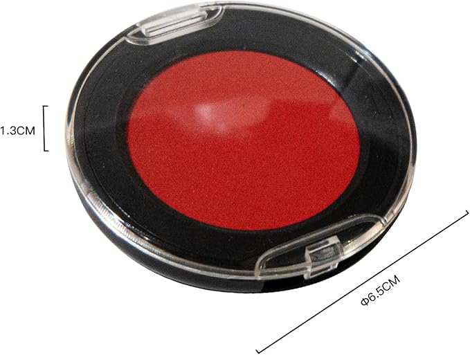 Fingerprint Ink Pad 3 Pcs, Quick-Drying & Portable, for Office Notary Supplies, Identification Security ID & Law Enforcement Fingerprint Cards Stamp Pad (Red