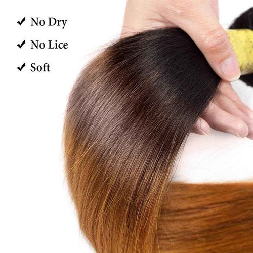Condescension Brazilian Omber T1B/4/30 Human Hair Bundles 26 28 30 Inch Straight Hair 3 Bundles Human Hair 100% Unprocessed Remy Virgin Weave Hair for Women