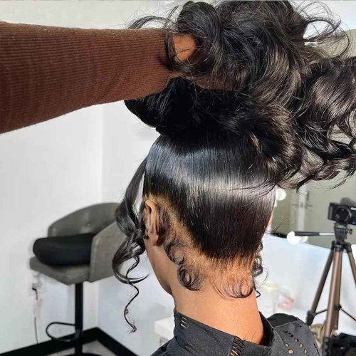 sdamey 360 Straight Lace Front Wigs Human Hair HD Transparant Full Lace Wigs For Women 200 Density Wigs Human Hair Pre Plucked With Baby Hair 12A Brazilian Virgin Hair Natural Color 18inch