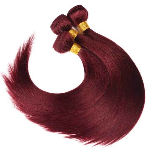Condescension Human Hair Bundles Burgundy 99J Straight 24 26 28 Inch Bundles Human Hair 100% Unprocessed Burgundy Soft Sewn In Hair with Double Weft for Black Women