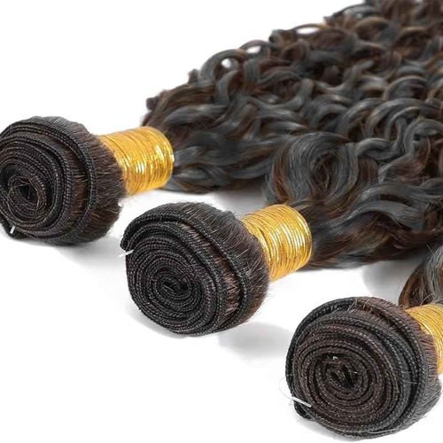 Giginger Bundles Human Hair P4/GREY 22 24 26 inch Deep Wave Human Hair Bundles Highlight Chocolate Grey Unprocessed Quick Weave Soft Sewn In Hair Extensions for Black Women