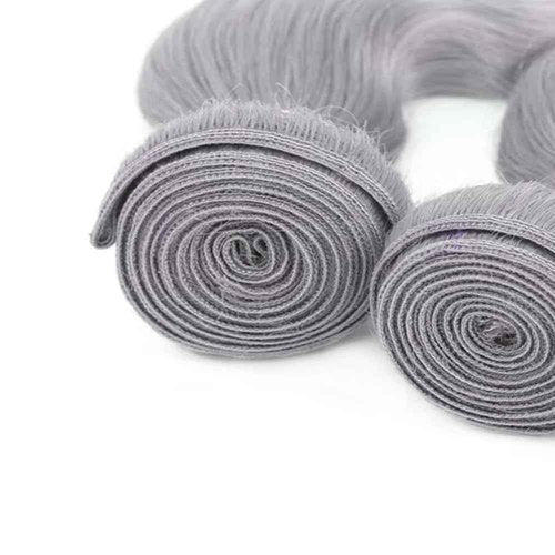 Giginger Sliver Grey Human Hair Bundles 20 22 24 inch Body Wave Human Hair Bundles Sliver Grey 100% Unprocessed Raw Quick Weave Hair for Black Women