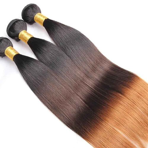 Condescension Brazilian Omber T1B/4/30 Human Hair Bundles 22 24 26 Inch Straight Hair 3 Bundles Human Hair 100% Unprocessed Remy Virgin Weave Hair for Women