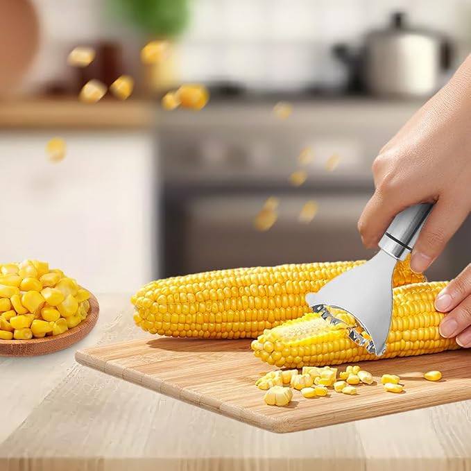 2026 Upgraded Corn Peeler, Stainless Steel Corn Cob Stripper Tool Corn Thresher from the Cob, Fast Corn Cob Separator (2 PCS)