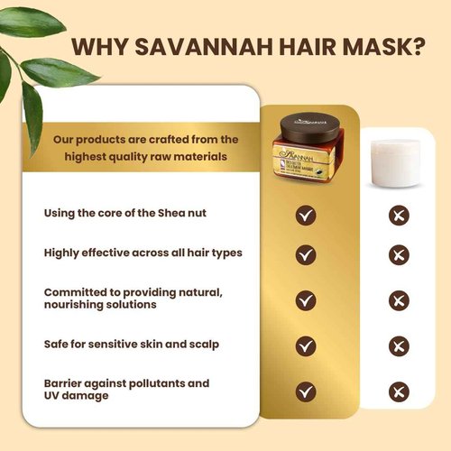 Savannah Hair Therapy Bundle-Treatment Mask 16.9 Oz+Shampoo 16.9 Oz, Shea Butter Treatment, Natural Keratin for Normal, Dry, Curly, Dyed and Damaged Hair, Vitamin B6, Sodium Chloride and Sulfate Free