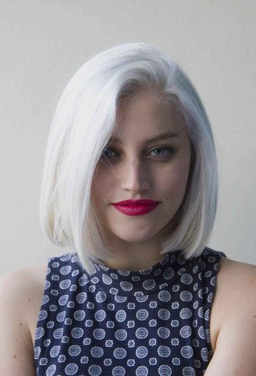YiXing Platinum Blonde Bob Human Hair Wigs Ash White #60 13x4 Short Bob Human Hair Lace front Wigs HD Transparent Soft Lace Pre Plucked for Women 150% Density Silky Straight Natural Hairline 10Inch