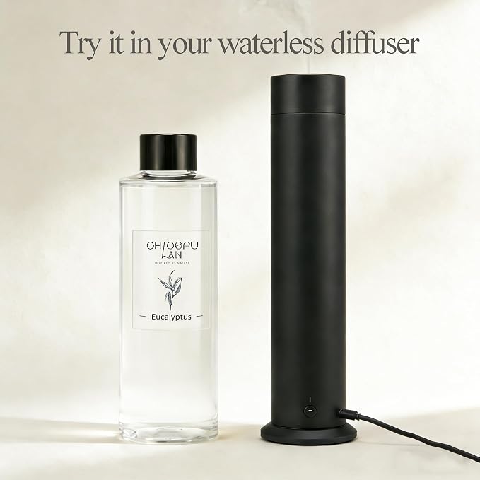 Eucalyptus Diffuser Refill Scented Oil 6.76 fl oz Natural Essential Oil - Best for Farmhouse Bathroom Decor, Air Diffuser, 0% Alcohol, Non Toxic Air Freshener