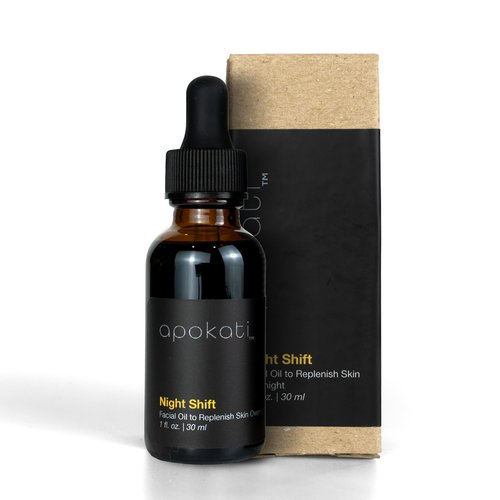 Apokati Night Shift Overnight Skin Therapy Face Oil with Tansy, Chamomile and Helichrysum – Replenishing and Calming Formula for Nighttime Skincare, 30ml