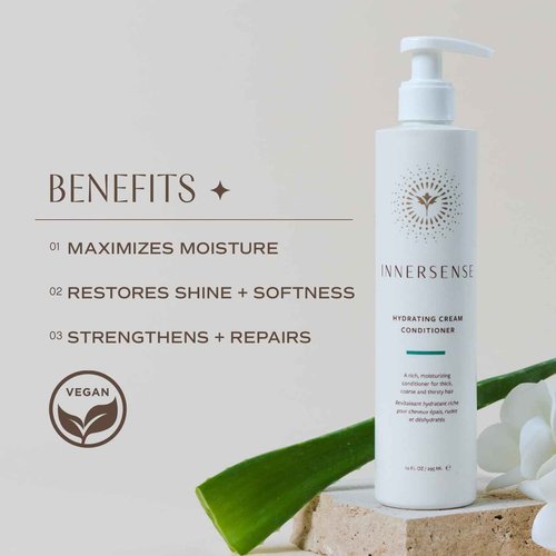 INNERSENSE Organic Beauty - Natural Hydrating Cream Conditioner | Non-Toxic, Cruelty-Free, Clean Haircare (32 oz Refill Pouch)