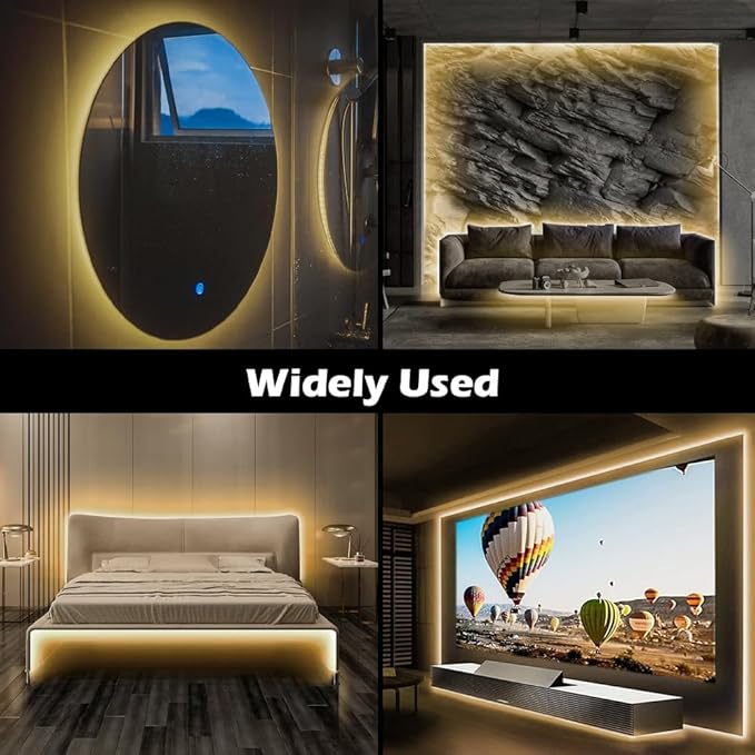ZSLAIFU COB LED Strip Lights Warm 3.28ft, 5V Dimmable LED Light Strip, Flexible USB LED Strip for Cabinet, TV Backlighting, Bedroom, Kitchen, Home DIY Lighting