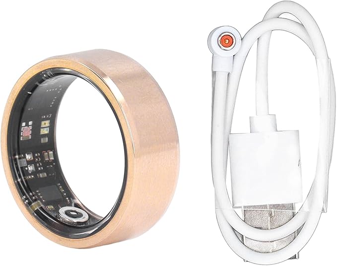 Smart Ring Health Tracker, Fitness Tracker Ring Monitoring Sleep Quality and Heart Rate, Waterproof Wearable Healthy Data Recorder with APP
