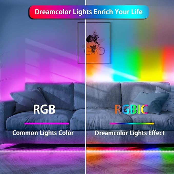 WS2812b 300Pixels 5M Individually Addressable LED Pixel Strip Programmable Full Dream Color SMD 5050 RGB Strip Rope Light DC 5V Waterproof (White PCB 16.4FT 60Pixels/m IP65)