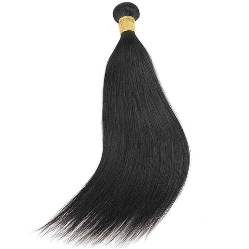 Brazilian Straight Human Hair Bundles Weaves 100% Unprocessed Virgin Straigt Human Hair 3 Bundles 18 20 22Inch Raw Sew in Bundles Deals for Woman Nature Black (100+/-5g)/pc Can be Dyed and Bleached