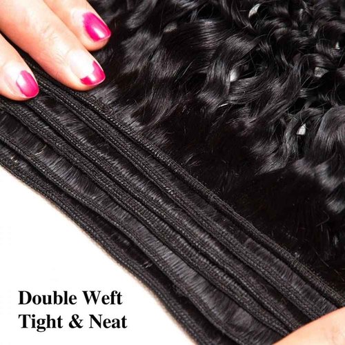Water Wave Bundles Human Hair (16 18 20 Inch）Brazilian Hair Bundles Water Curly Remy Hair Weft Human Hair Water Wave 3 Bundles Natural Color