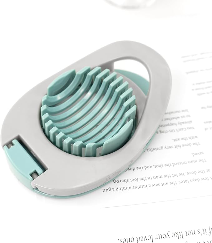 BlingKingdom Egg Slicer Easy to Clean Egg Cutter with Stainless Steel Wire for Kitchen Soft Fruit, Strawberrys kiwis Sandwiches Salads