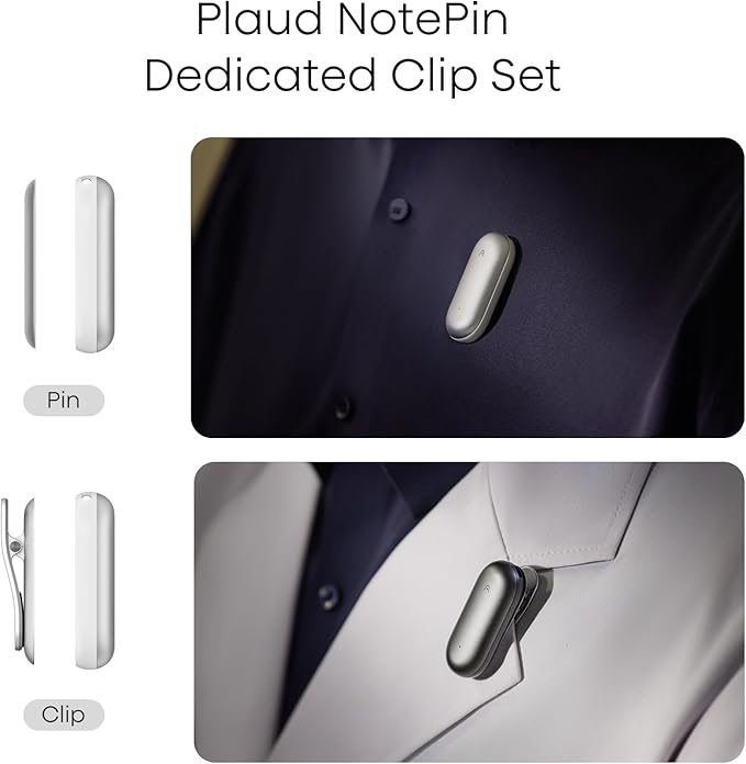 Replacement Magnetic Clip and Pin Attachments for Plaud NotePin (*NOT Included), Accessory Replacement Kit Set for NotePin AI Voice Recorder (No Additional Purchases Needed), Purple