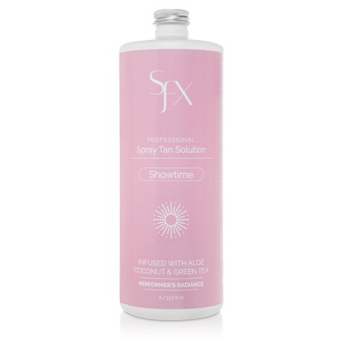 SunFX Spray Tanning Organic Solution For Competition with Beautiful Bronzed Look - Extra Dark Premium One Fits All - Showtime