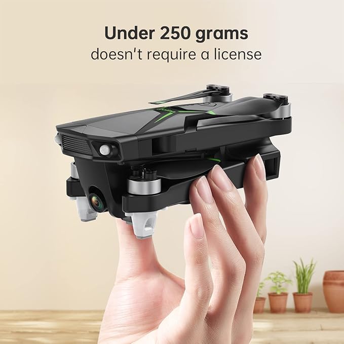 Loolinn | GPS Drone with Camera 4K for Beginners as Gift, Under 250 Grams, 50 Minutes Flying Time, Two Batteries, 4K Photo, 2K Video, GPS Intelligent Return, Follow Me, Drone with Camera for Adults as Gift