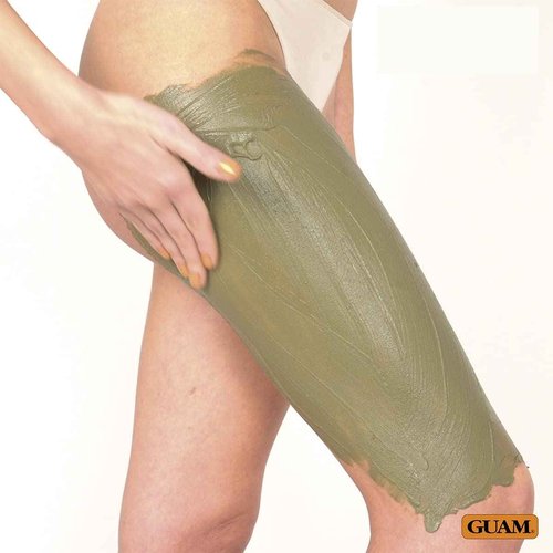 Guam Anti-cellulite Body Wrap for Thighs, Legs, MAX STRENGTH Hot Mud for Stubborn Cellulite, Clay Body Mask with Caffeine, Seaweed and Essential Oils, Reduce Cellulite on Legs, (1.1LB)