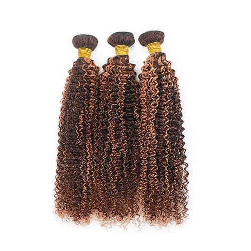 Habiliana Bundles Human Hair 24 26 28 Inch Jerry Curly Wave P4/30 Human Hair Bundles 11A Unprocessed Brazilian Virgin Quick Weave Hair Extensions for Black Women