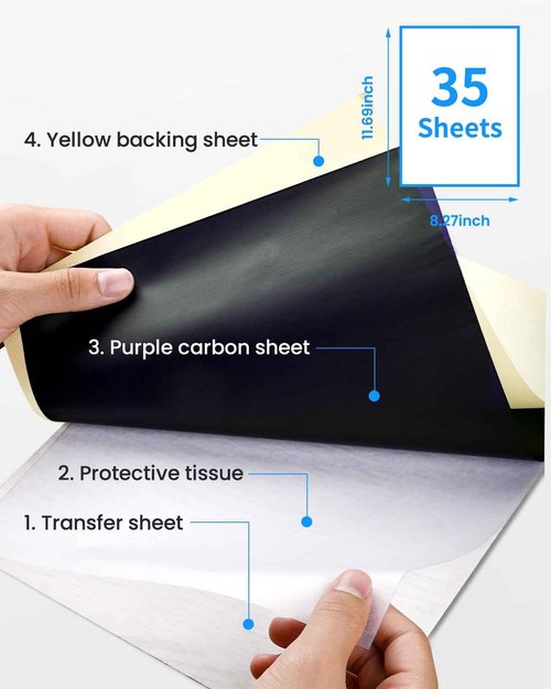 Phomemo M08F Wireless Tattoo Transfer Stencil Printer Green with 45PCS of Tattoo Transfer Paper Compatible wit, Bluetooth Tattoo Printer Compatible with Android, iOS and PC