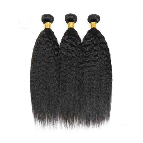Condescension Human Hair Bundles 24 26 28 Inch Kinky Yaki Wave Human Hair Bundles Unprocessed Brazilian Virgin Quick Weave Hair for Black Women