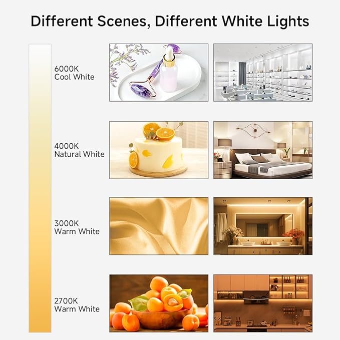 BTF-LIGHTING FCOB COB LED Strip 4000K 596+LM/FT Super Bright UL Listed DC24V 16.4FT 480LED/m 10mm Width Flexible High Density CRI 90+ Dimmable LED Light for Home Indoor Decor(No Controller or Adapter)
