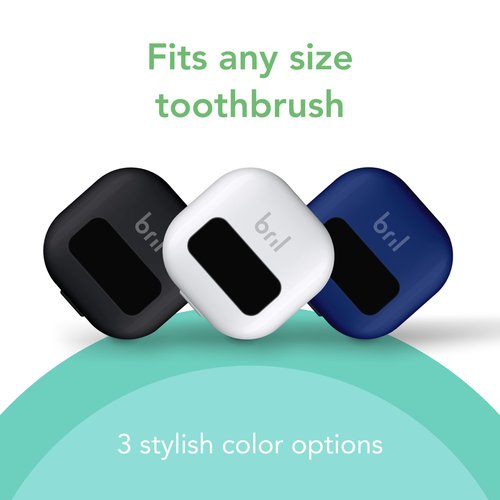 Bril UV-C Toothbrush Cleaner, Portable Brush Cover, Holder, and Travel Case for Any Size Toothbrush, Black, White, Navy (5 Pack)