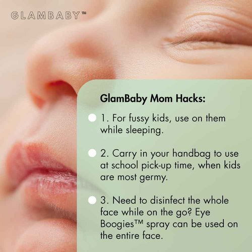 GlamBaby Eye Boogies Stye Eye Treatment | Sting-Free & Wipe-Free | Hypochlorous Eyelid Cleanser & Pink Eye Drops | Provides Allergy Conjunctivitis & Blepharitis Relief | Baby Eye Drops Spray (2 Pack)