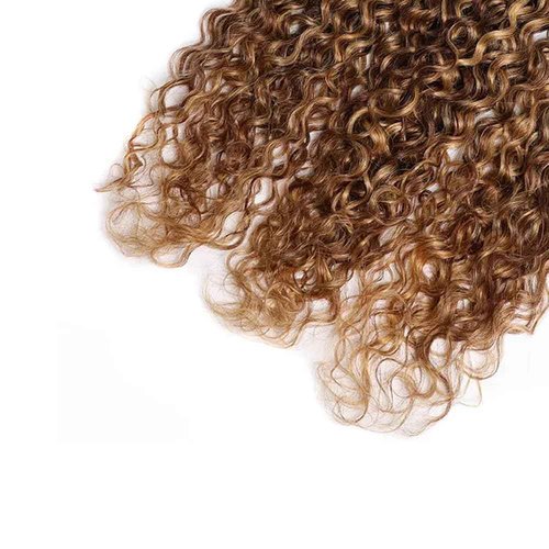 28 30 32 inch P4/27 Human Hair Bundles Ombre Highlight Water Wave Bundles Honey Brown Human Hair Bundle Blonde and Brown Color