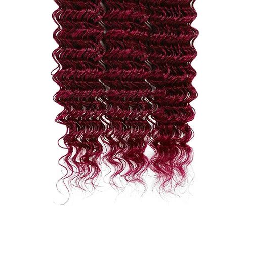 Ailabi Brazilian Burgundy 99J Human Hair Bundles 16 18 20 Inch Deep Wave Bundles Human Hair 12A Unprocessed Virgin Hair Weave for Black Women