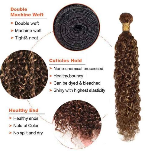 Freiuoke 26 28 30 Inch P4 30 Human Hair Bundles Highlight Water Wave Bundle 4/30 Water Wave 3 Bundles Brazilian Virgin Hair Extensions